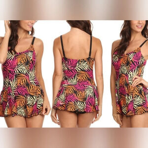 Dippin Daisy's Swimdress Multicolored Floral Tropical Size 14 Beach Resortwear